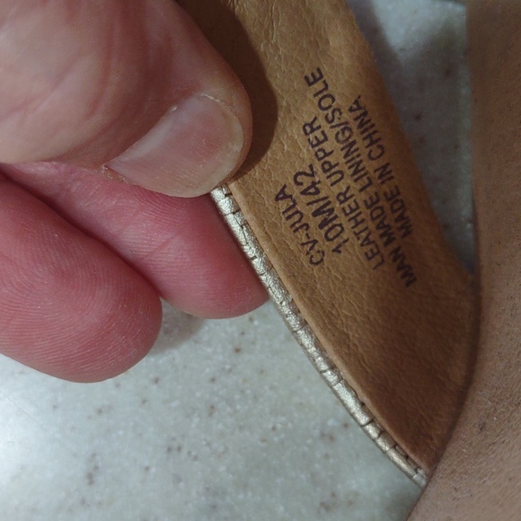 Brown & Gold Women's Crown Vintage Platform Heeled Julia Sandals Size 10 Medium - Picture 11 of 14